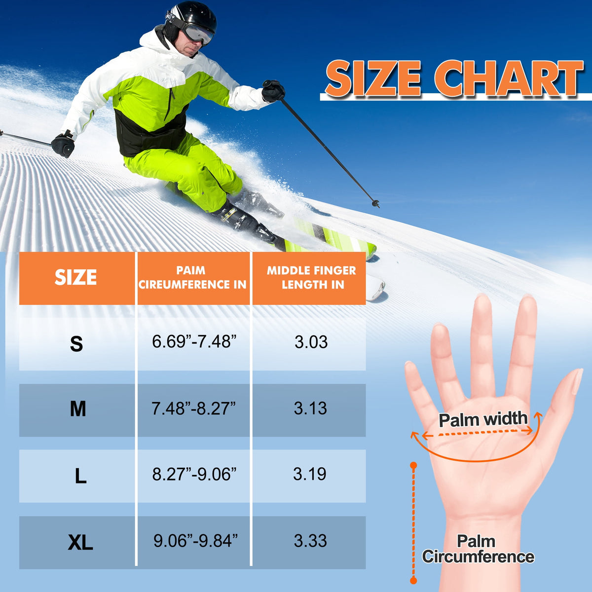 REDESS Unisex Winter Waterproof Black Gloves for Men and Women for Ski Driving Running Cycling Cold Weather