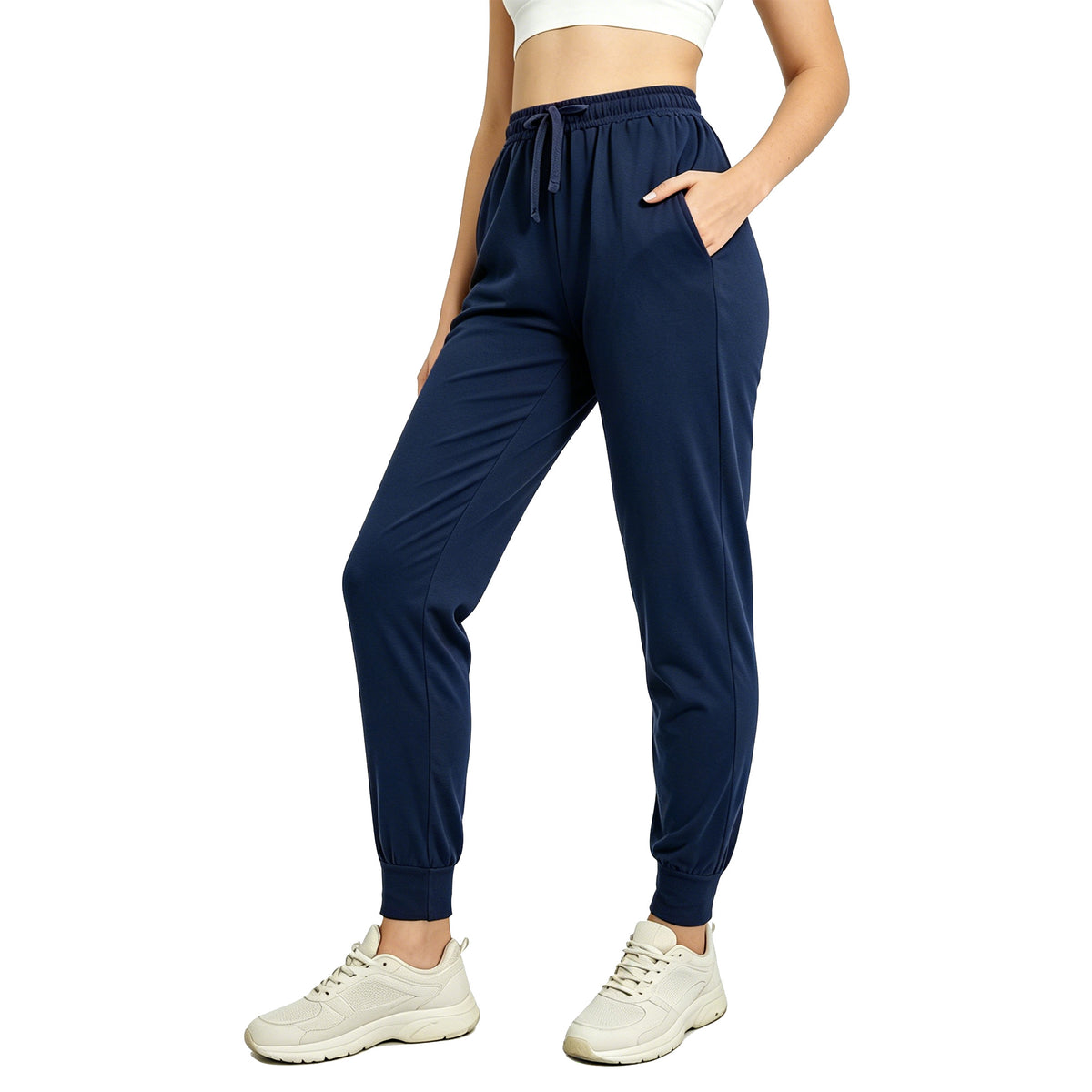 REDESS Sweatpants Women Jogger Pants with Pockets Elastic Lightweight Athletic Pants, Black