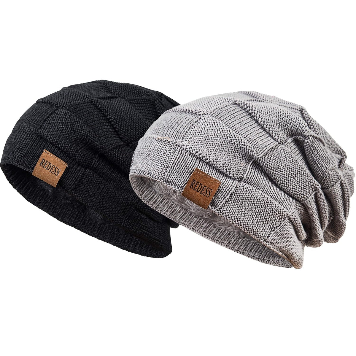 REDESS Beanie Hat for Men and Women Winter Warm Hats Knit Slouchy Thick Skull Cap