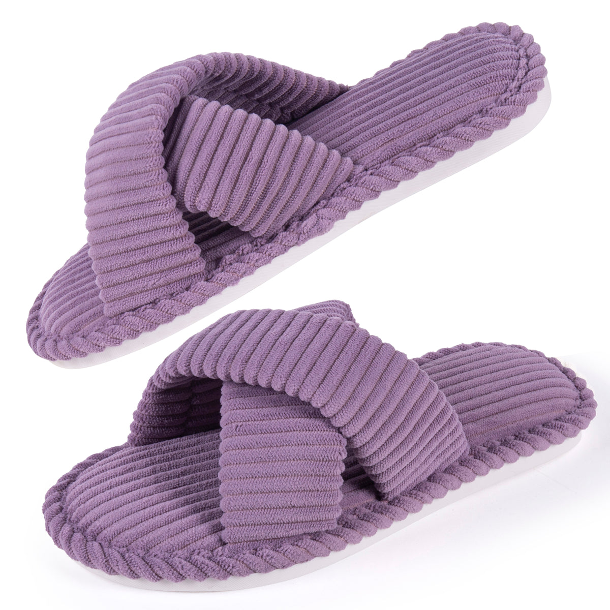 REDESS Slippers for Women Cross Band Womens Slippers Memory Foam House Slippers