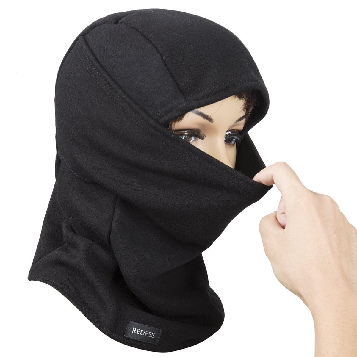 REDESS Balaclava Face Mask for Men/Women,Warm Fleece Windproof Ski Mask and Motorcycle,Warmer Winter Sports Cap Black