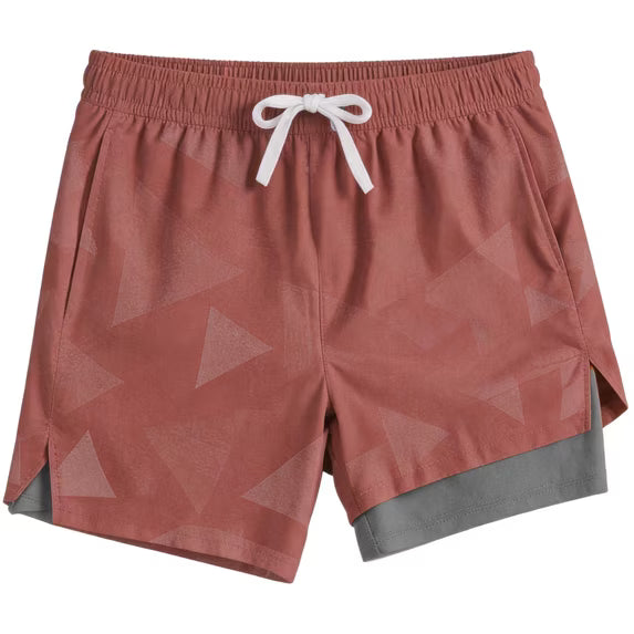 REDESS Mens Swim Trunks with Liner, Mens Athletic Running Workout Shorts 6" Inseam, Sizes S-2XL