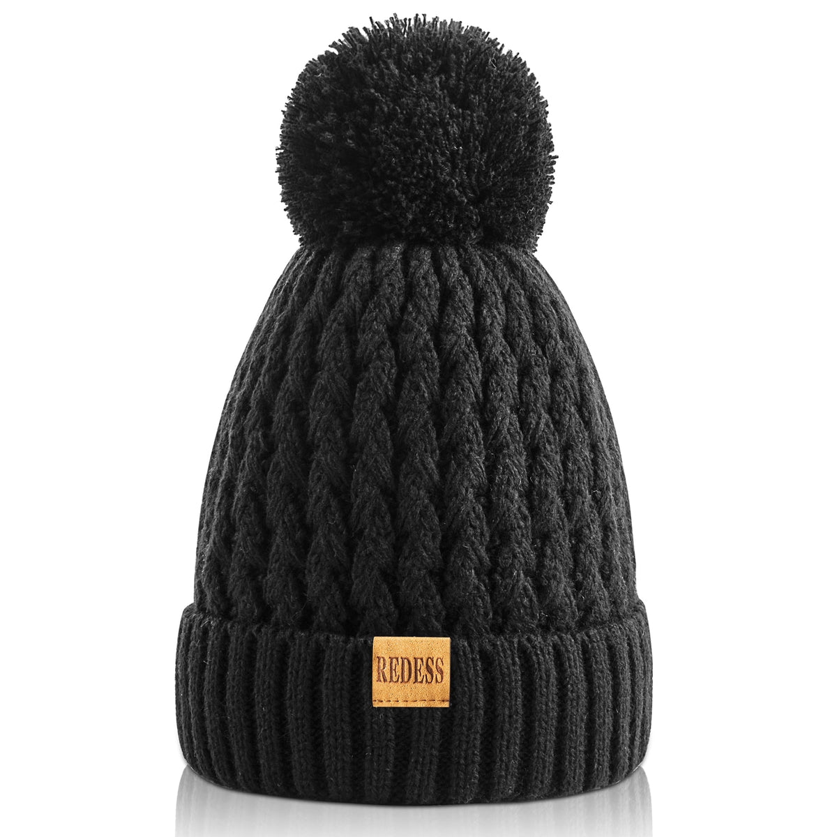 REDESS Kids Winter Beanie Hat, Knit Skull Cap for Girls Boys 3-9 Years Old