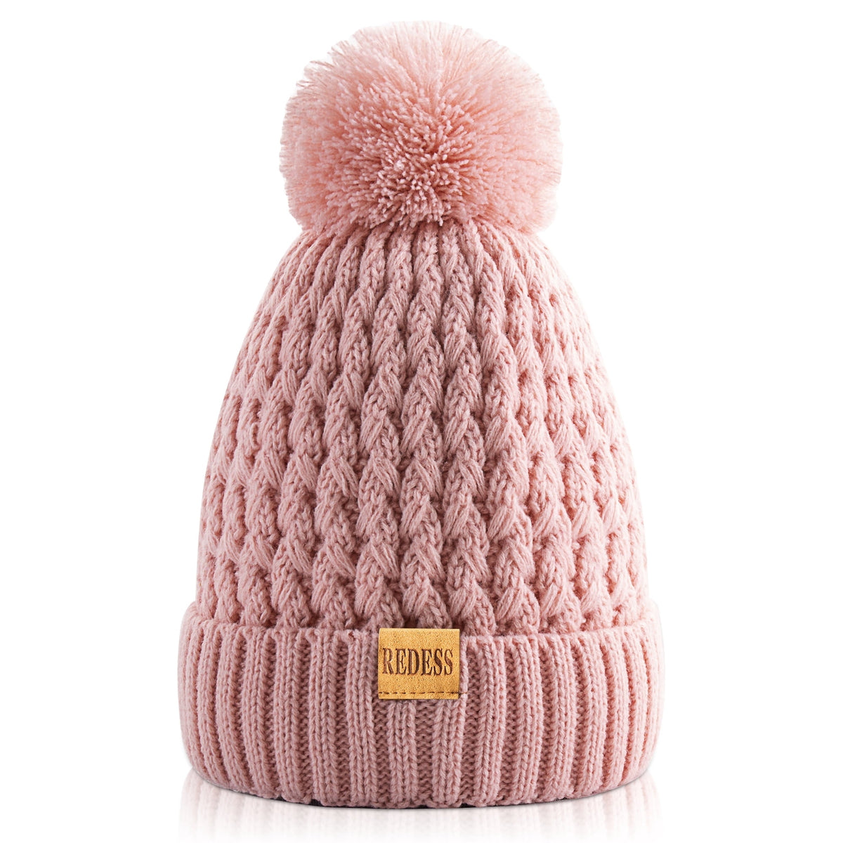 REDESS Kids Winter Beanie Hat, Knit Skull Cap for Girls Boys 3-9 Years Old