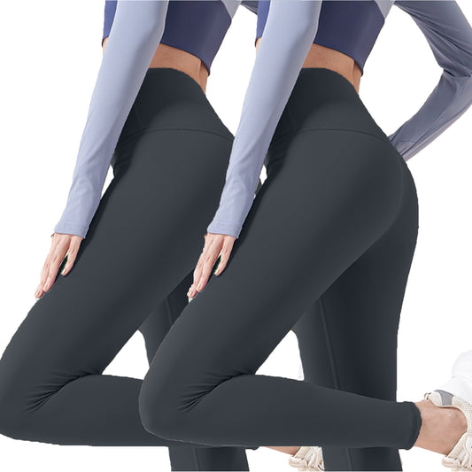 REDESS 2 Pack High Waist Ankle Yoga Leggings For Women Size M -Black