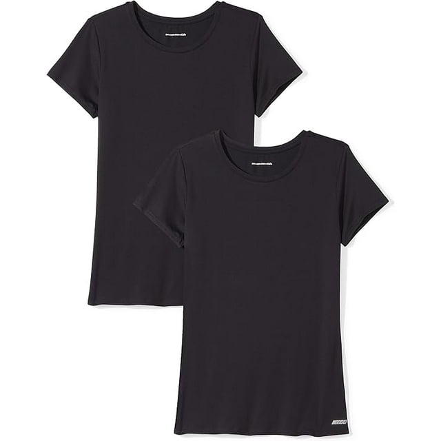 REDESS 2 Pack Women's Athletic Crewneck Tee with Short Sleeves,Sizes M-2XL