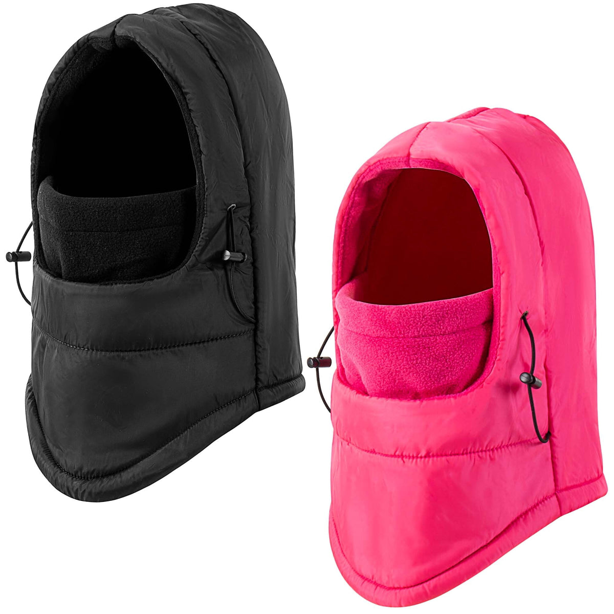 REDESS 2 Pcs Unisex Winter Waterproof Balaclava Face Mask for Men and Women-Black