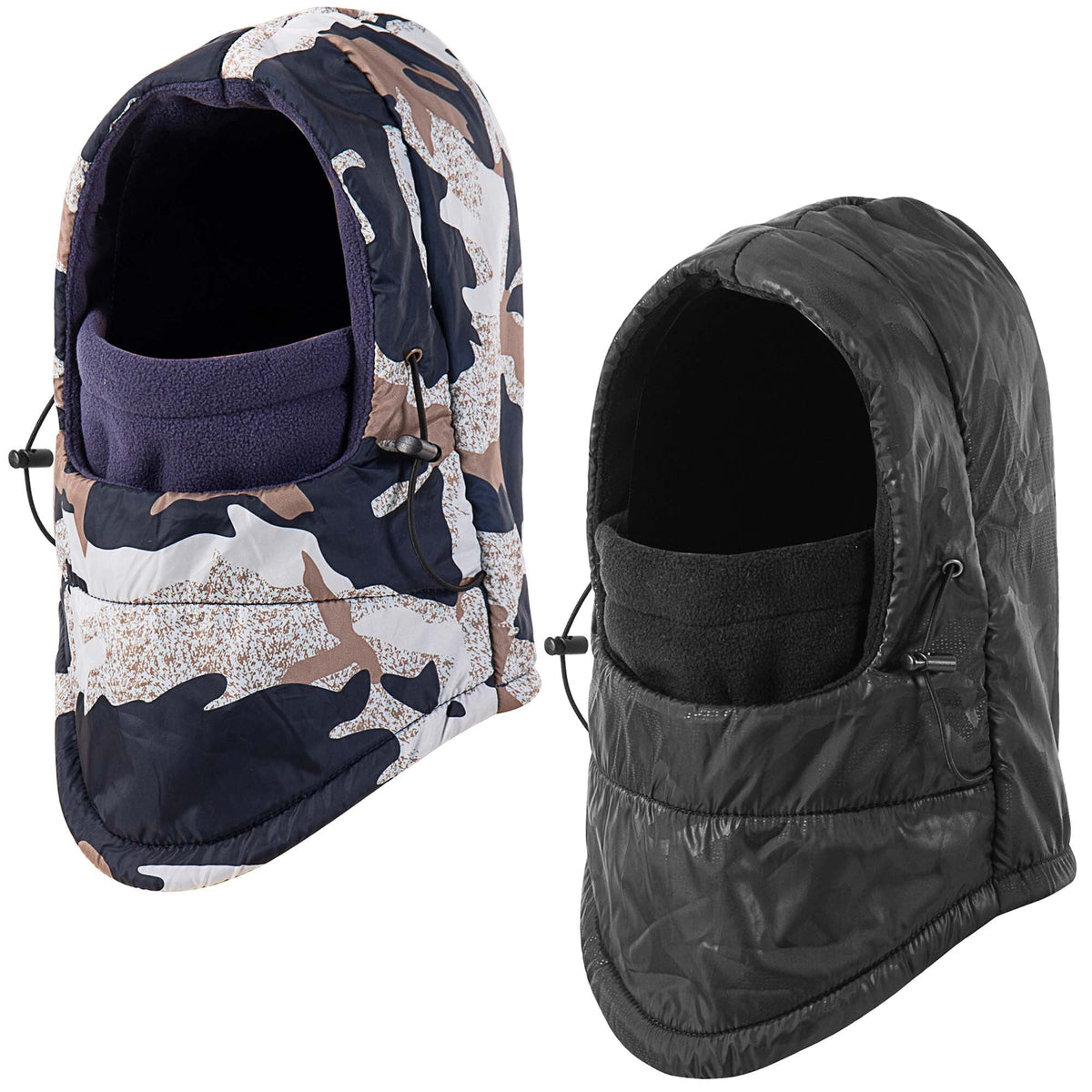 REDESS 2 Pcs Unisex Winter Waterproof Balaclava Face Mask for Men and Women-Black