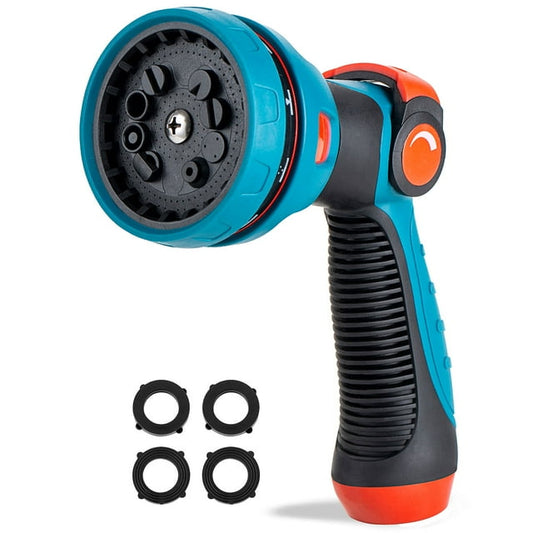 REDESS Garden Lawn Hose Nozzle Sprayer Heavy-Duty Metal 10-Pattern