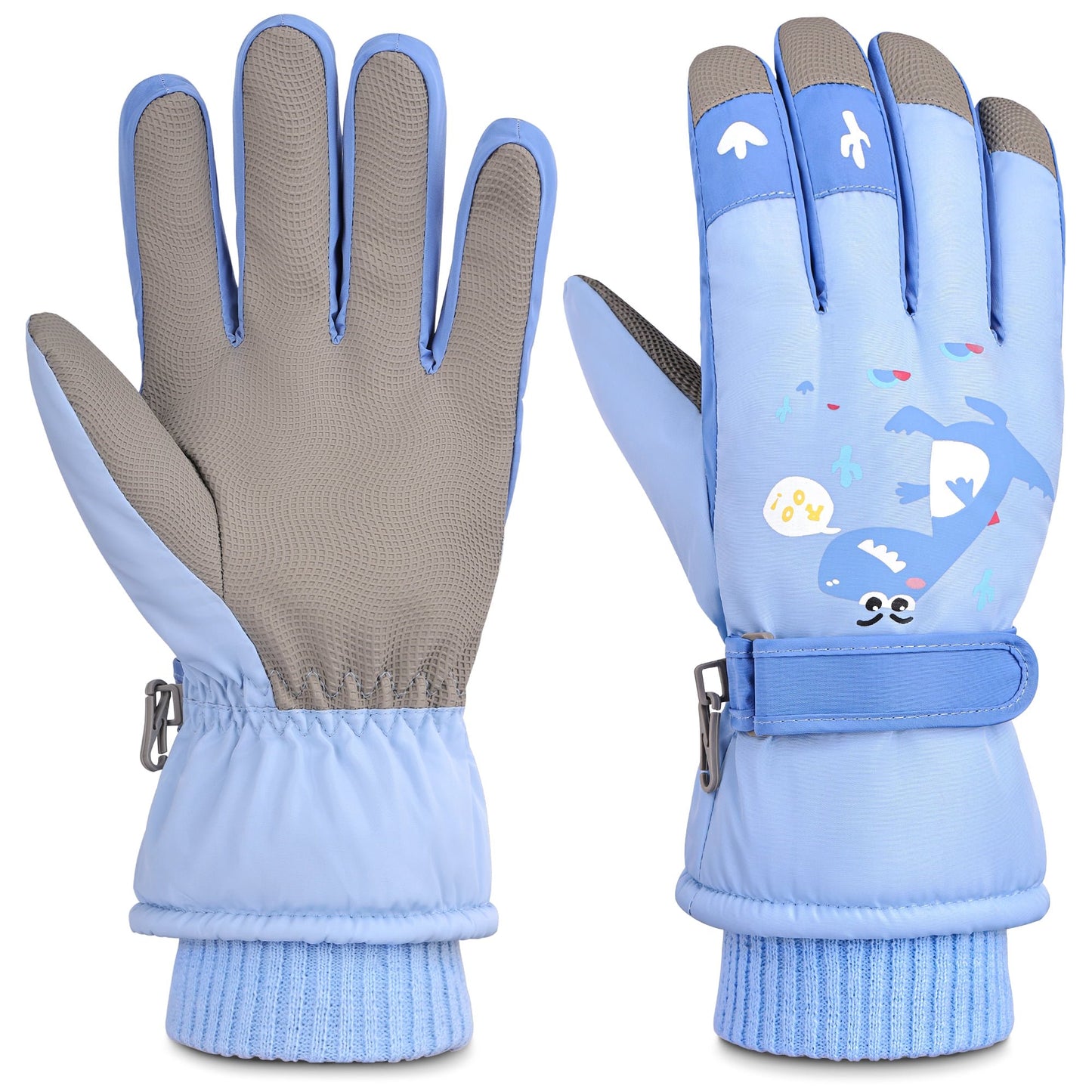 REDESS Kids Winter Gloves Waterproof Ski Snow Snowboard Gloves for Toddler Boys and Girls,Dark Blue