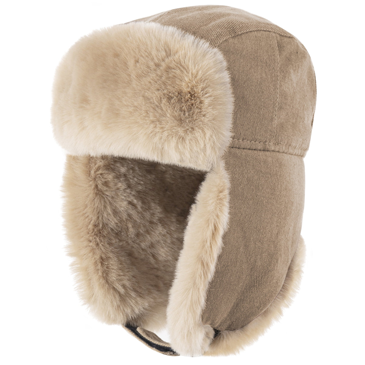 REDESS Men's Trapper Hat Winter Warm Ear Flaps Hunting Trapper Black Hat for Men and Women