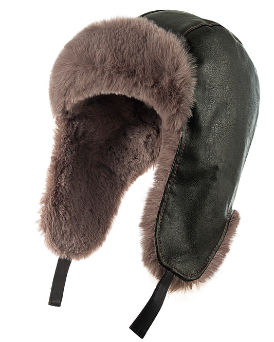 REDESS Men's Trapper Hat Winter Warm Waterproof Hat with Ear Flaps for Men and Women,Green