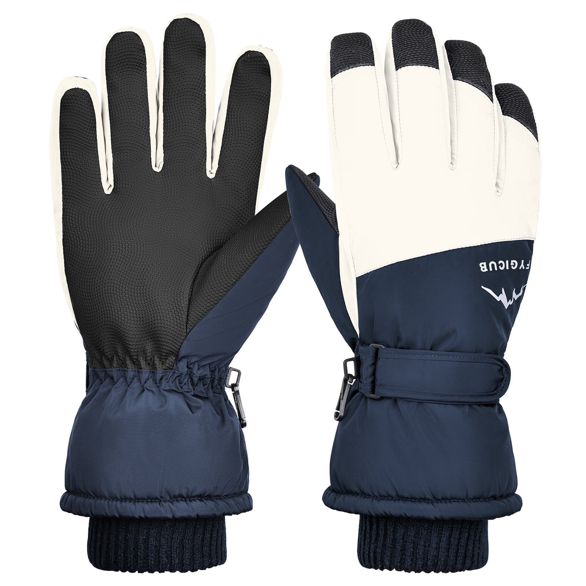 REDESS Unisex Winter Waterproof Touchscreen Ski Gloves for Men and Women, Black