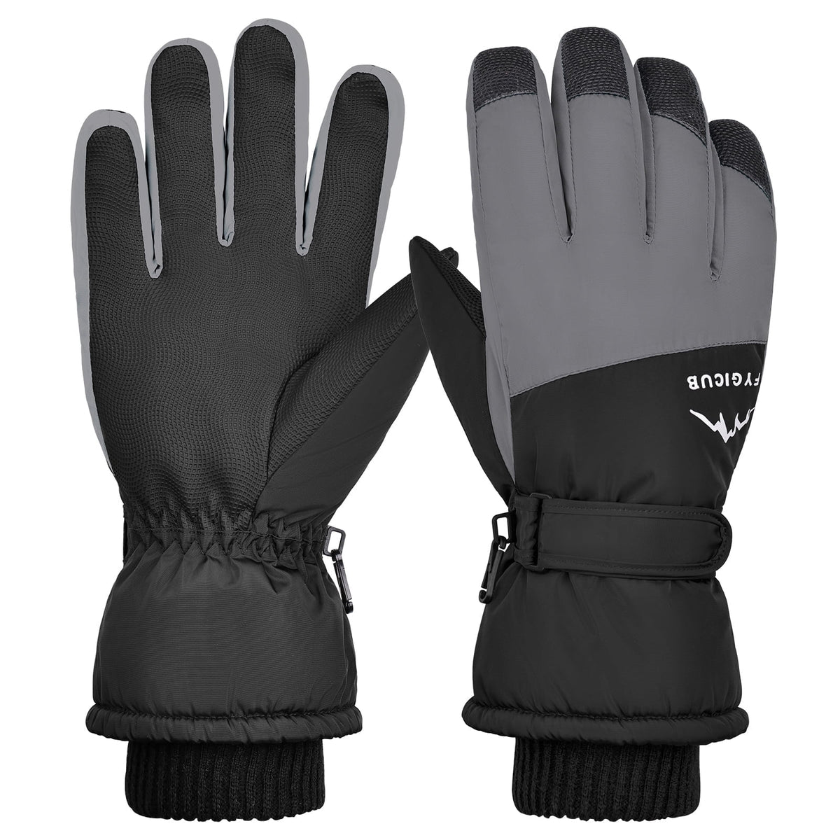 REDESS Unisex Winter Waterproof Touchscreen Ski Gloves for Men and Women, Black