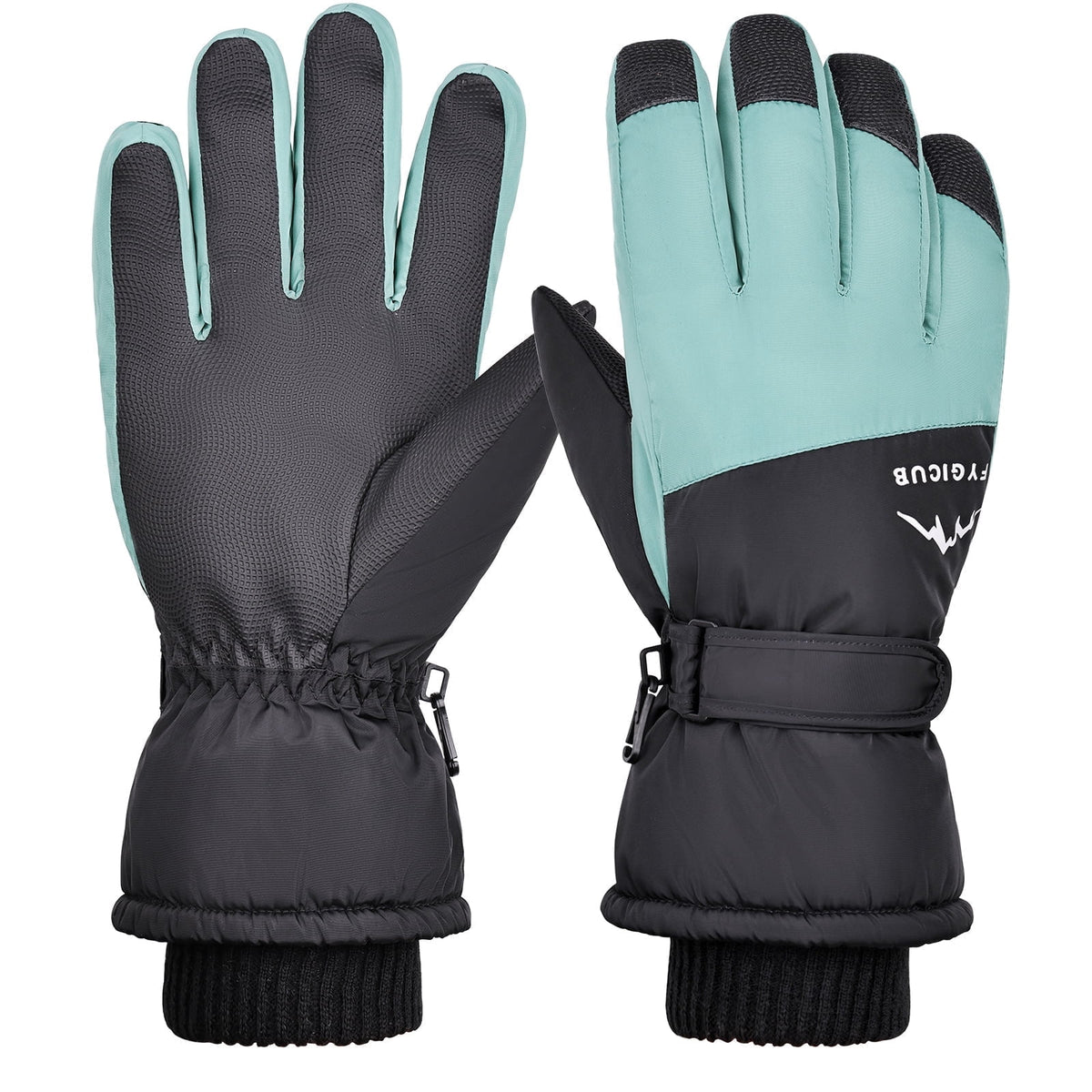 REDESS Unisex Winter Waterproof Touchscreen Ski Gloves for Men and Women, Black