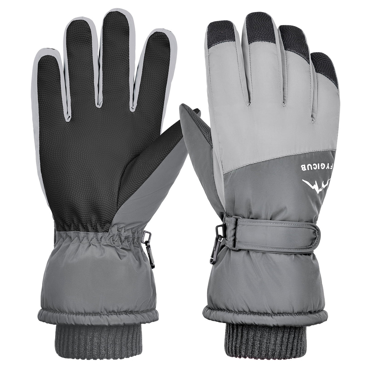 REDESS Unisex Winter Waterproof Touchscreen Ski Gloves for Men and Women, Black
