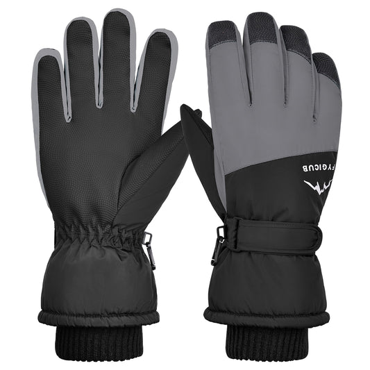 REDESS Unisex Winter Waterproof Touchscreen Ski Gloves for Men and Women, Black