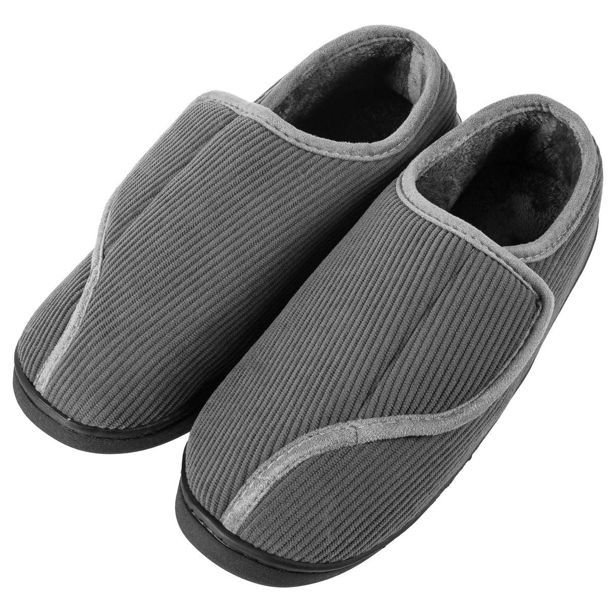 REDESS Mens Closed Toe Closed Heel Slipper, Winter Warm Fleece Lined Indoor Outdoor House Shoes