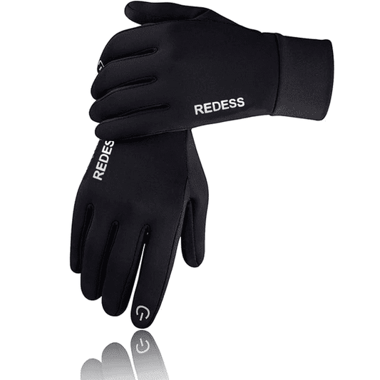 REDESS Mens Womens Winter Gloves with Touchscreen,Black Gloves for Sports Running Skiing Driving Cycling