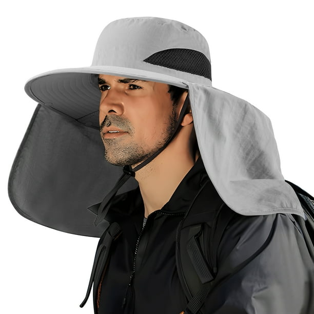 REDESS Nylon Fishing Hat for Men and Women,UPF50+ Sun Hat with Neck Flap