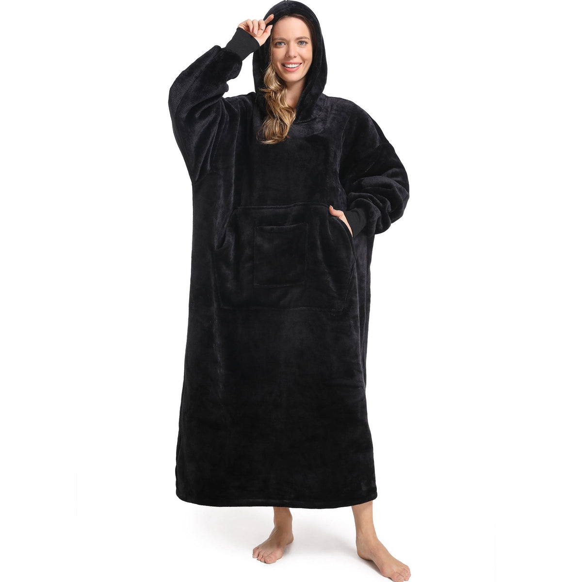 REDESS Oversized Wearable Blanket Hoodie Sweatshirt for Adults Women Men-Dark Grey