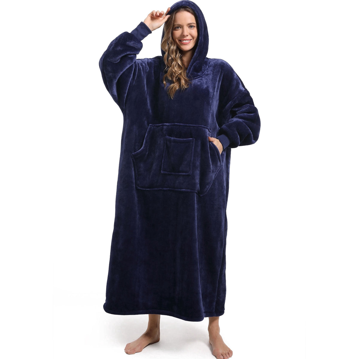 REDESS Oversized Wearable Blanket Hoodie Sweatshirt for Adults Women Men-Dark Grey