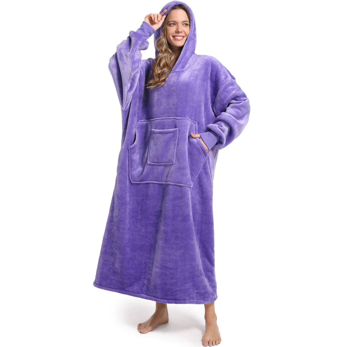 REDESS Oversized Wearable Blanket Hoodie Sweatshirt for Adults Women Men-Dark Grey