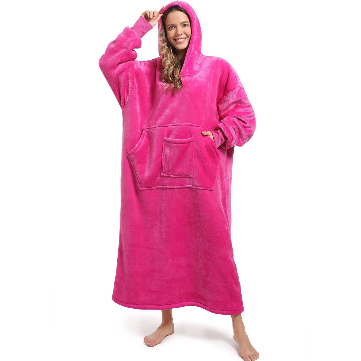 REDESS Oversized Wearable Blanket Hoodie Sweatshirt for Adults Women Men-Dark Grey