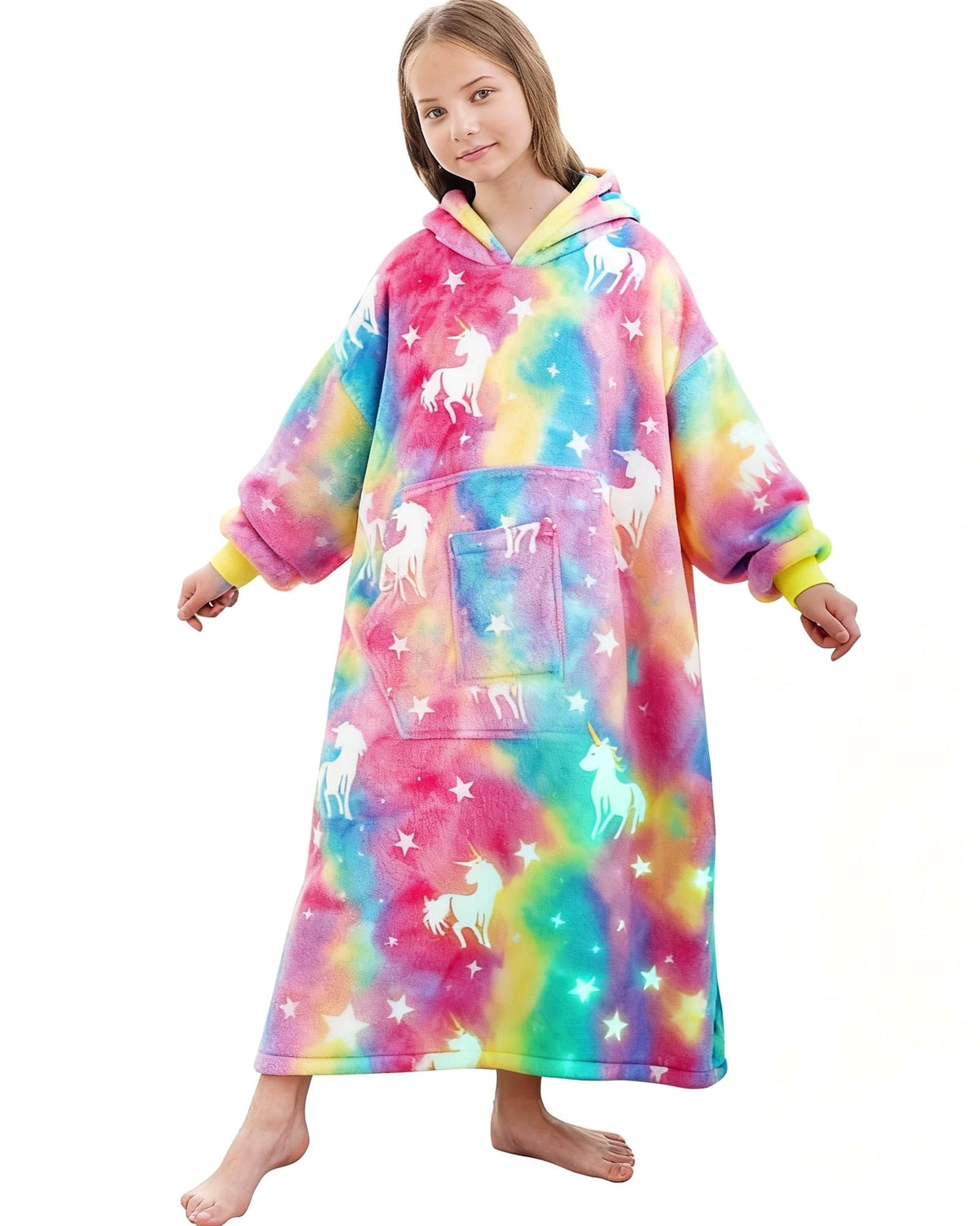 REDESS Oversized Wearable Blanket Hoodie Sweatshirt for Unisex Boy and Girl-Dark Grey