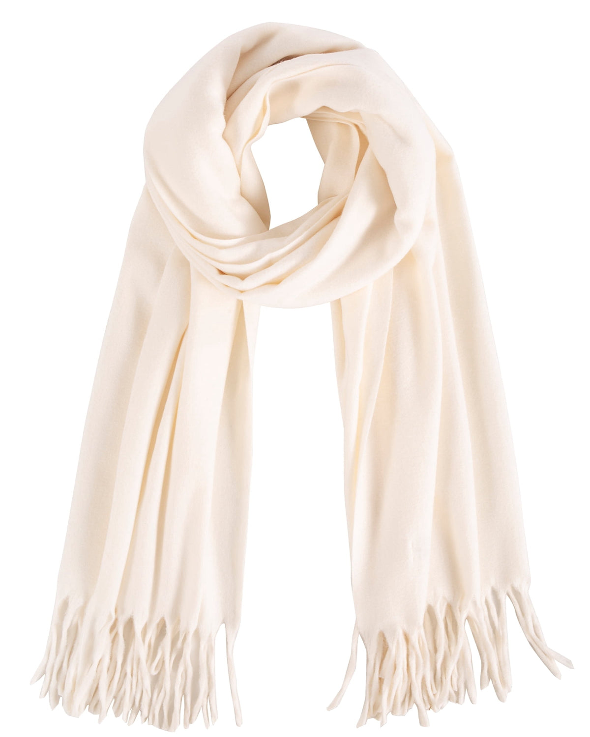 REDESS Pashmina Shawl for Women, Winter Warm Soft Solid Tassel Scarf  for Women and Men, Black