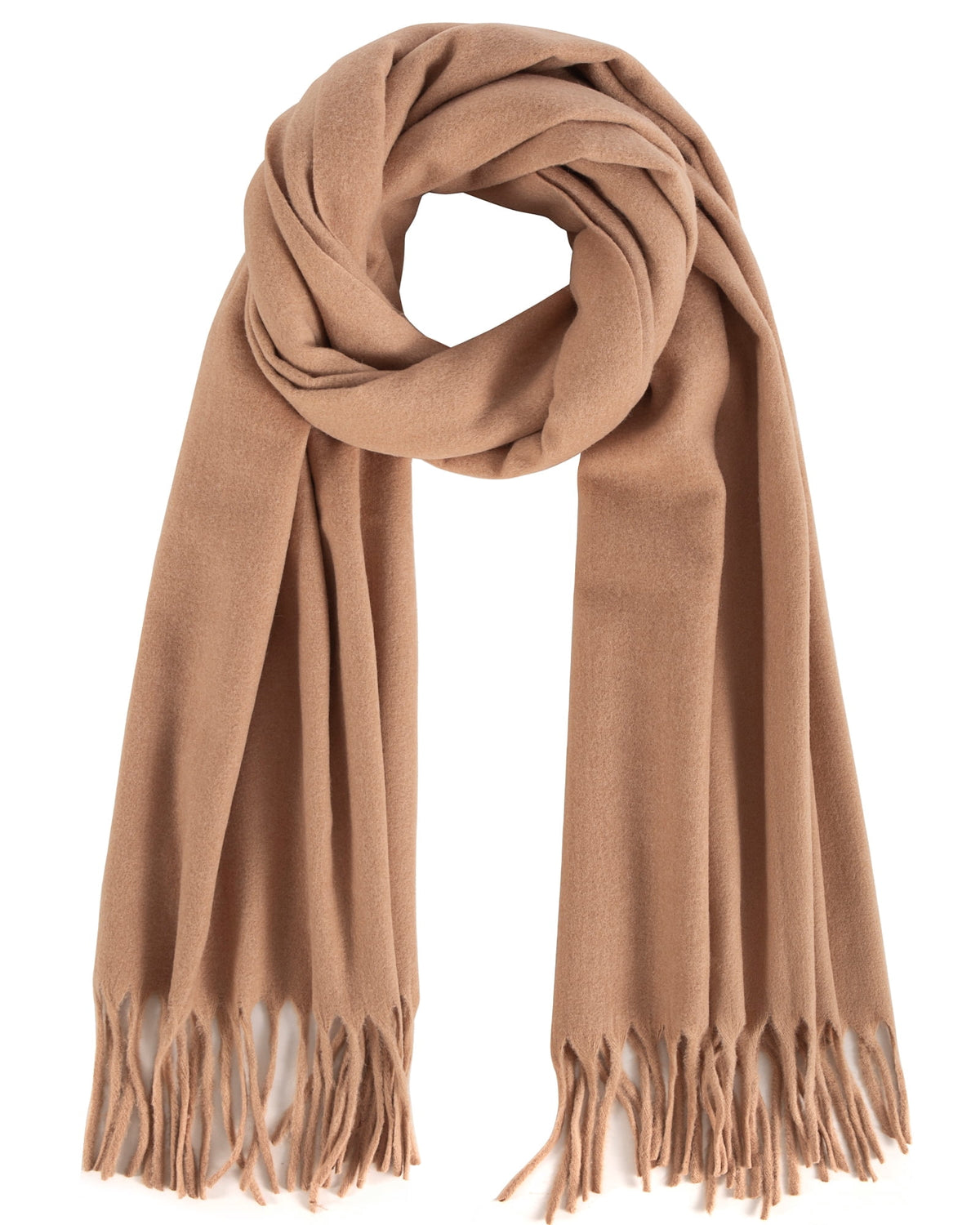 REDESS Pashmina Shawl for Women, Winter Warm Soft Solid Tassel Scarf  for Women and Men, Black
