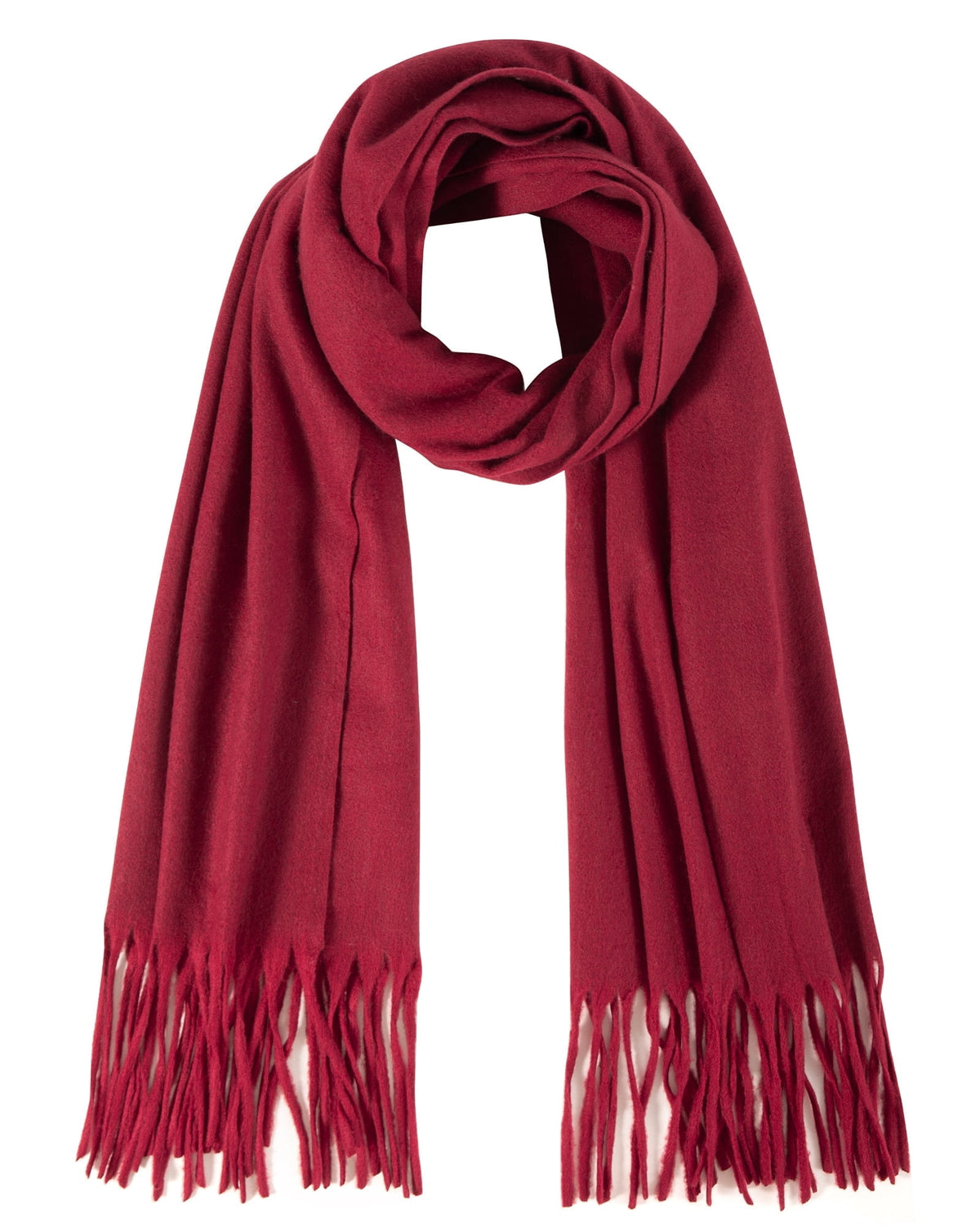 REDESS Pashmina Shawl for Women, Winter Warm Soft Solid Tassel Scarf  for Women and Men, Black