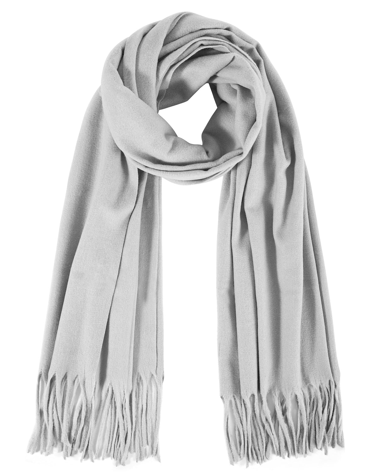 REDESS Pashmina Shawl for Women, Winter Warm Soft Solid Tassel Scarf  for Women and Men, Black