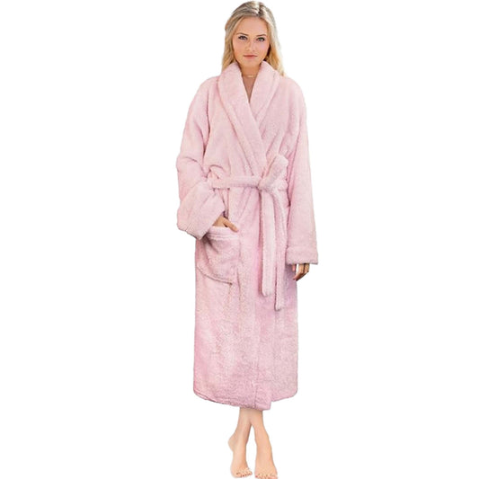 REDESS Robes for Womens Fleece Plush Soft Warm Lightweight Bathrobe for Women