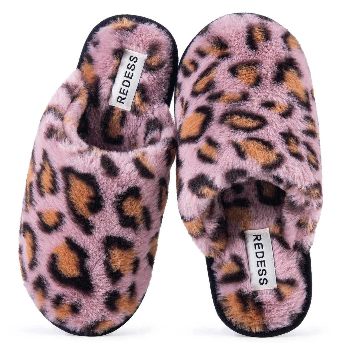 REDESS Womens Faux Fur Clog Slippers, Memory Foam Cozy House Slippers
