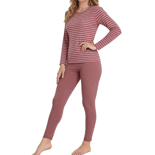 REDESS Thermal Underwear for Women Long Johns with Fleece Lined, Base Layer Women Cold Weather Thermals Top and Bottom Black S-2XL