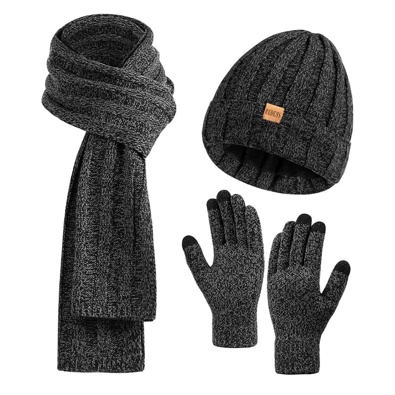 REDESS Winter Hat and Gloves Sets for Women, Fleece Lined Beanie Hat Scarf and Touchscreen Glove Sets for Women