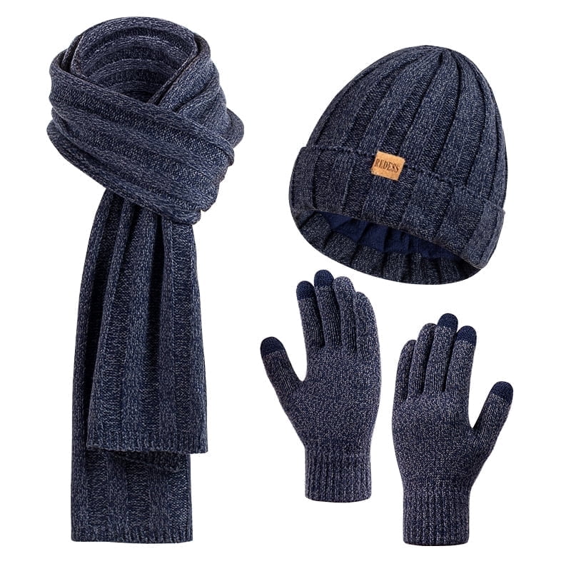REDESS Winter Hat and Gloves Sets for Women, Fleece Lined Beanie Hat Scarf and Touchscreen Glove Sets for Women