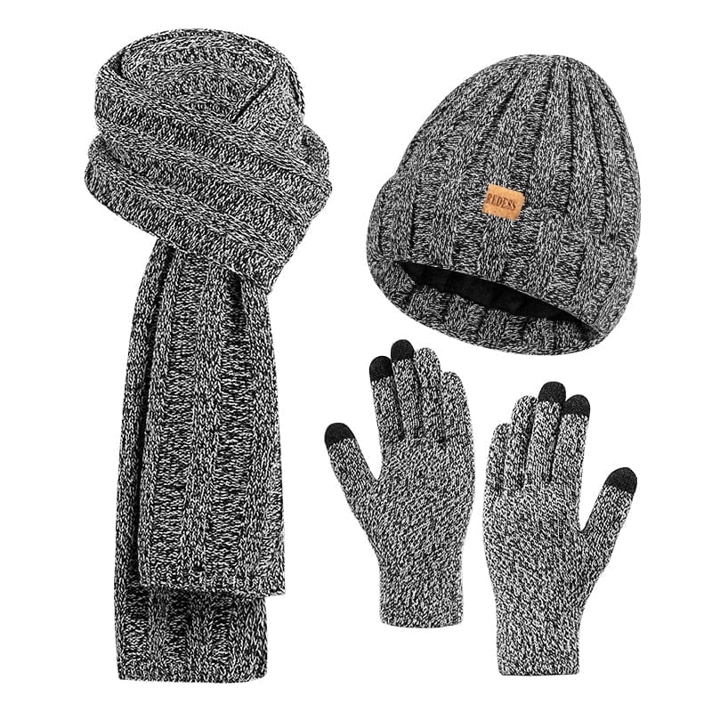 REDESS Winter Hat and Gloves Sets for Women, Fleece Lined Beanie Hat Scarf and Touchscreen Glove Sets for Women