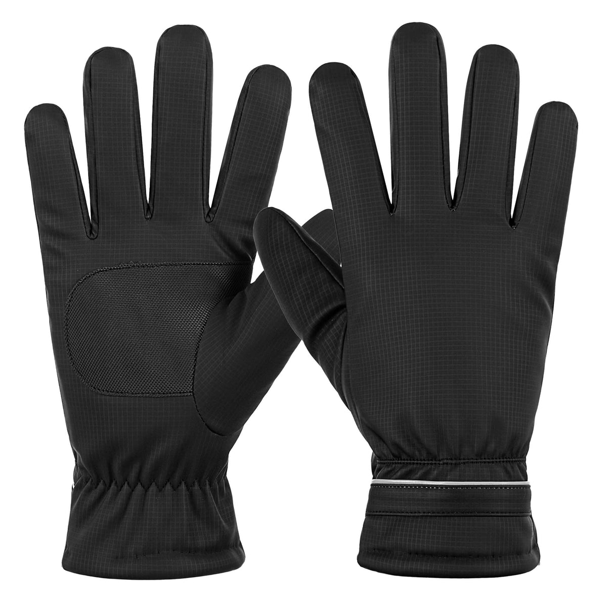 REDESS Unisex Winter Waterproof Black Gloves for Men and Women for Ski Driving Running Cycling Cold Weather