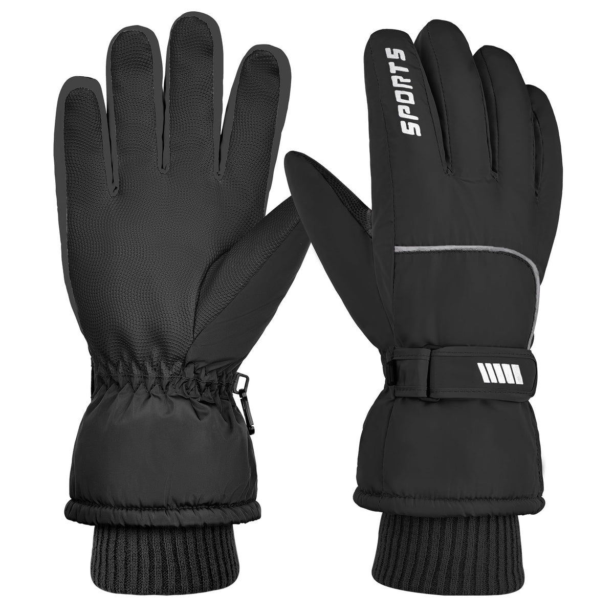 REDESS Men's Winter Gloves with Waterproof Touchscreen for Outdoor Sprots Ski Snowboard ,Black