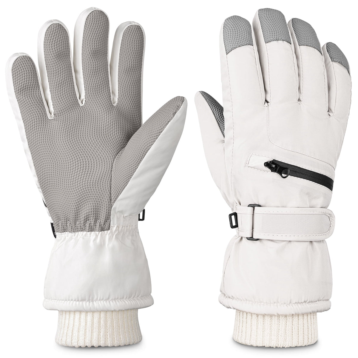 REDESS Winter Gloves for Men and Women with Touch Screen Waterproof for Ski Black