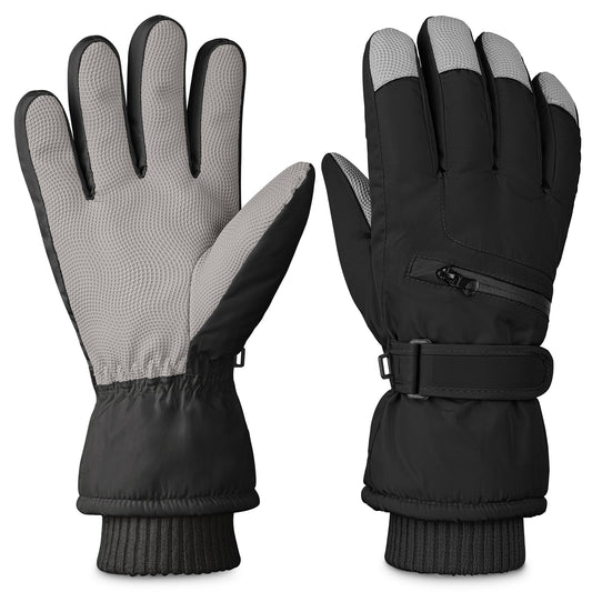 REDESS Winter Gloves for Men and Women with Touch Screen Waterproof for Ski Black