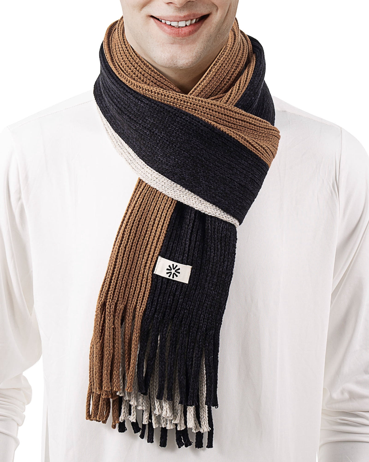 REDESS Winter Scarf for Men and Women Knit Long Thick Scarves for Adult Cold Weather Black