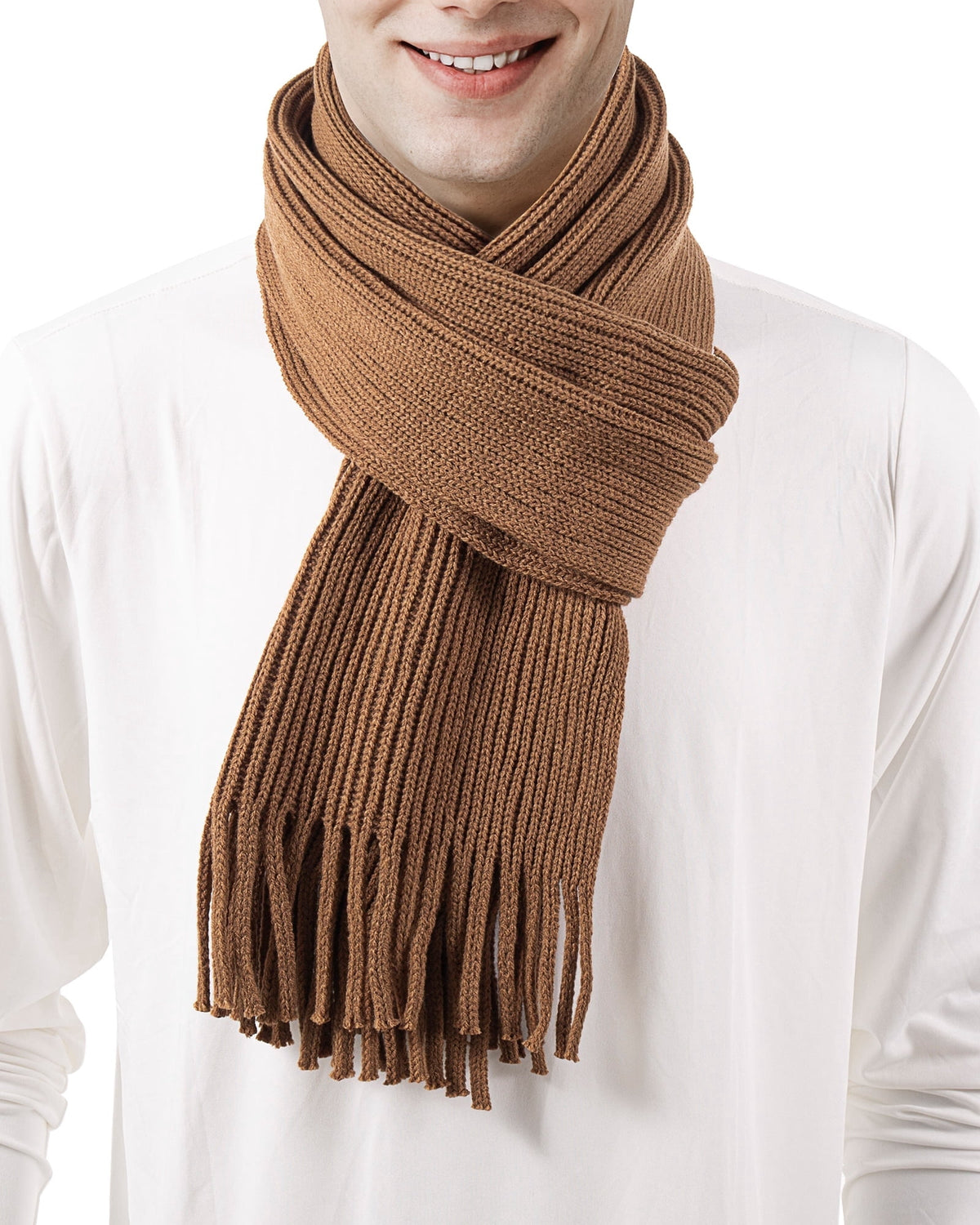 REDESS Winter Scarf for Men and Women Knit Long Thick Scarves for Adult Cold Weather Black