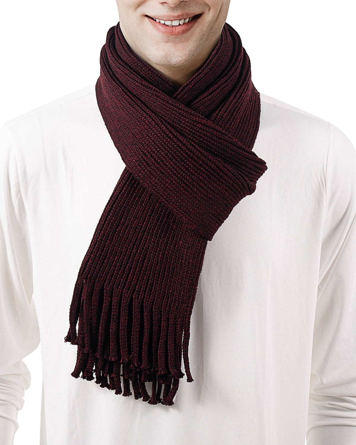 REDESS Winter Scarf for Men and Women Knit Long Thick Scarves for Adult Cold Weather Black