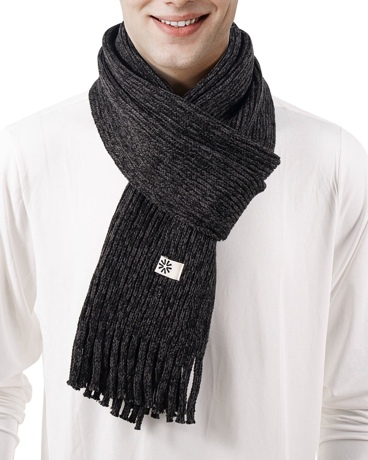 REDESS Winter Scarf for Men and Women Knit Long Thick Scarves for Adult Cold Weather Black