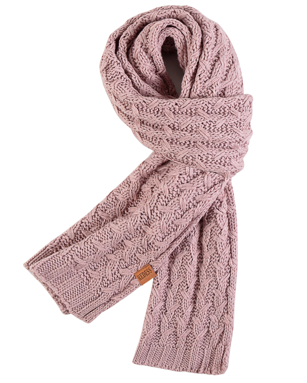 REDESS Women's Winter Scarf, Adult Warm Long Chunky Knit Scarves for Women, Black
