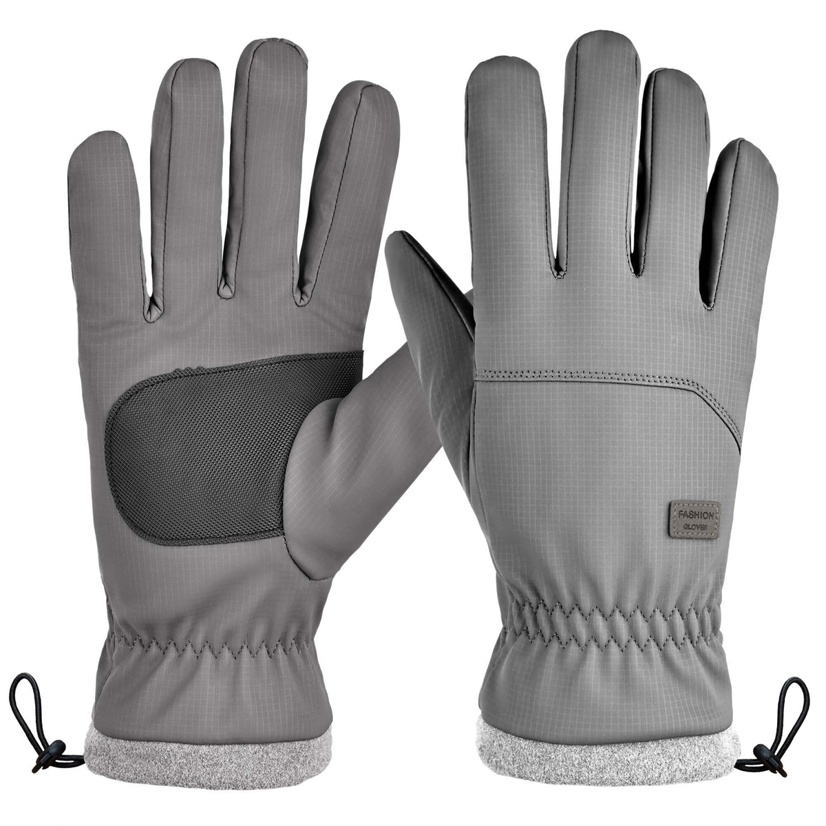 REDESS Unisex Winter Waterproof Black Gloves for Men and Women for Ski Driving Running Cycling Cold Weather