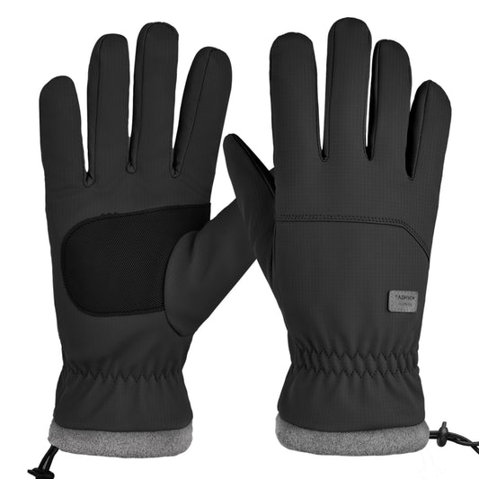 REDESS Winter Waterproof Black Gloves for Men and Women,Snow Ski Warm Cycling Cold Weather, Driving Biking Running